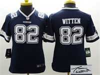 Youth Nike Dallas Cowboys #82 Jason Witten Blue Team Color Stitched Game Signature Edition Jersey