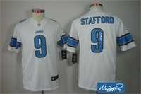 Youth Nike Detroit Lions #9 Matthew Stafford White Team Color Stitched Game Signature Edition Jersey