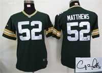 Youth Nike Green Bay Packers #52 Clay Matthews Green Team Color Stitched Game Signature Edition Jersey