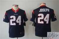 Youth Nike Houston Texans #24 Johnathan Joseph Blue Team Color Stitched Game Signature Edition Jersey