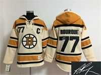 Boston Bruins #77 Ray Bourque Cream Stitched Signature Edition Hoodie