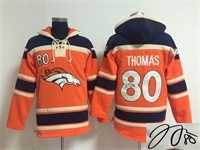 Denver Broncos #80 Julius Thomas Orange Stitched Signature Edition Hoodie