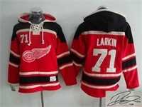 Detroit Red Wings #71 Dylan Larkin Red Stitched Signature Edition Hoodie