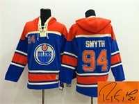 Edmonton Oilers #94 Ryan Smyth Blue Stitched Signature Edition Hoodie