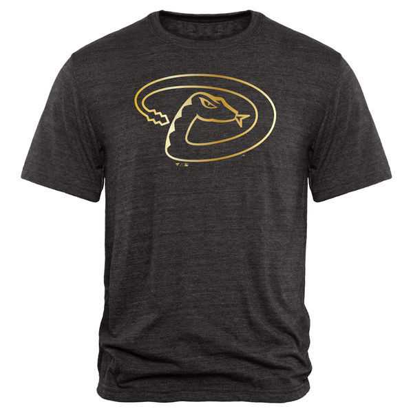 Men's Arizona Diamondbacks Fanatics Apparel Gold Collection Tri-Blend T-Shirt LanTian - Black