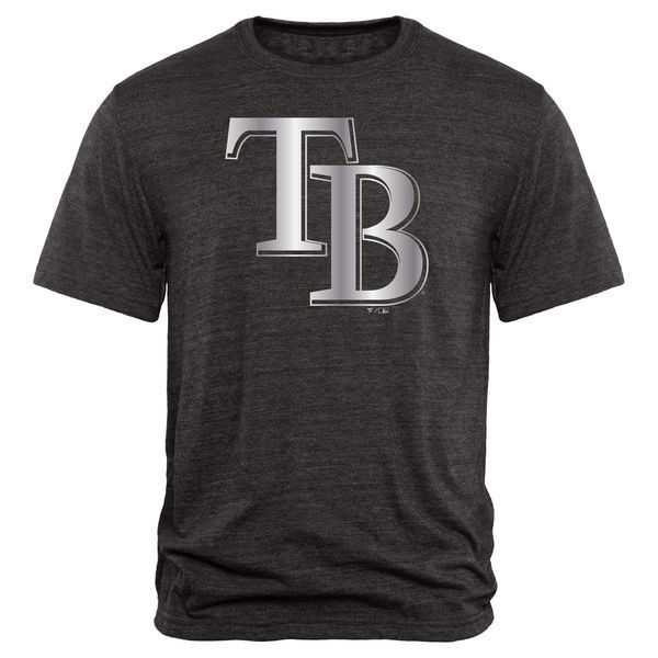 Men's Tampa Bay Rays Fanatics Apparel Platinum Collection Tri-Blend T-Shirt LanTian - Black