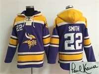 Minnesota Vikings #22 Harrison Smith Purple Stitched Signature Edition Hoodie