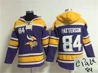 Minnesota Vikings #84 Cordarrelle Patterson Purple Stitched Signature Edition Hoodie