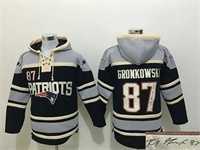 New England Patriots #87 Rob Gronkowski Navy Blue Stitched Signature Edition Hoodie