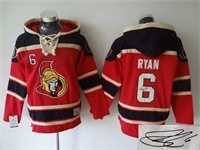 Ottawa Senators #6 Bobby Ryan Red Stitched Signature Edition Hoodie