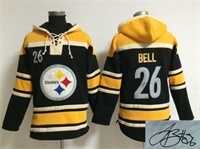 Pittsburgh Steelers #26 Le'Veon Bell Black Stitched Signature Edition Hoodie