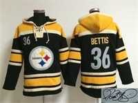 Pittsburgh Steelers #36 Jerome Bettis Black Stitched Signature Edition Hoodie