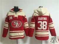 San Francisco 49ers #38 Jarryd Hayne Red Stitched Signature Edition Hoodie