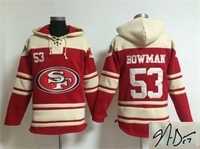San Francisco 49ers #53 NaVorro Bowman Red Stitched Signature Edition Hoodie