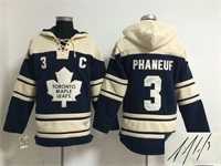 Toronto Maple Leafs #3 Dion Phaneuf Blue Stitched Signature Edition Hoodie