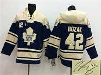 Toronto Maple Leafs #42 Tyler Bozak Blue Stitched Signature Edition Hoodie