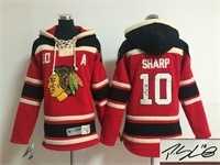 Youth Chicago Blackhawks #10 Patrick Sharp Red Stitched Signature Edition Hoodie