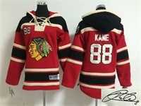 Youth Chicago Blackhawks #88 Patrick Kane Red Stitched Signature Edition Hoodie