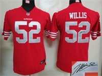 Youth Nike San Francisco 49ers #52 Patrick Willis Red Team Color Stitched Game Signature Edition Jersey