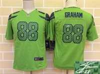 Youth Nike Seattle Seahawks #88 Jimmy Graham Green Team Color Stitched Game Signature Edition Jersey