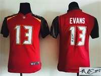 Youth Nike Tampa Bay Buccaneers #13 Mike Evans Red Team Color Stitched Game Signature Edition Jersey