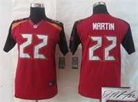 Youth Nike Tampa Bay Buccaneers #22 Doug Martin Red Team Color Stitched Game Signature Edition Jersey