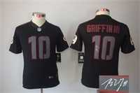Youth Nike Washington Redskins #10 Robert Griffin III Black Limited Impact Stitched Signature Edition Jersey
