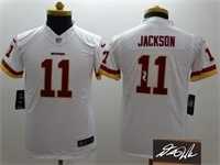 Youth Nike Washington Redskins #11 DeSean Jackson White Team Color Stitched Game Signature Edition Jersey
