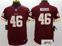 Youth Nike Washington Redskins #46 Alfred Morris Red Team Color Stitched Game Signature Edition Jersey