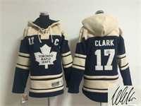 Youth Toronto Maple Leafs #17 Wendel Clark Blue Stitched Signature Edition Hoodie