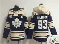 Youth Toronto Maple Leafs #93 Doug Gilmour Blue Stitched Signature Edition Hoodie