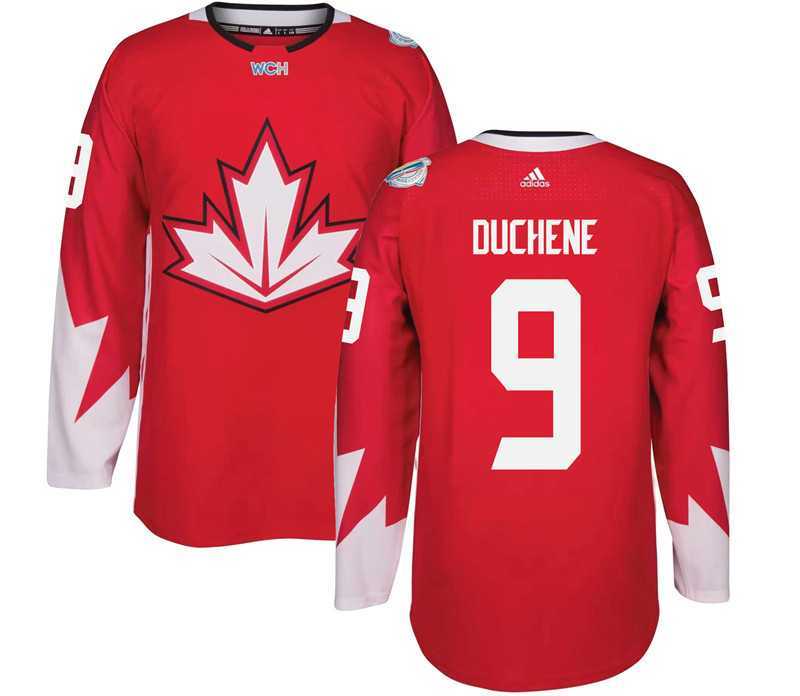 Glued Youth Team Canada #9 Matt Duchene 2016 World Cup of Hockey Olympics Game Red Jersey