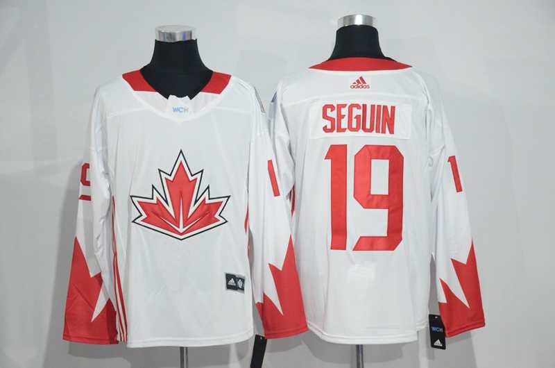 Team Canada #19 Seguin 2016 World Cup of Hockey Olympics Game White Men's Stitched NHL Jersey