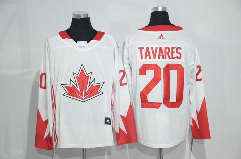 Team Canada #20 John Tavares 2016 World Cup of Hockey Olympics Game White Men's Stitched NHL Jersey