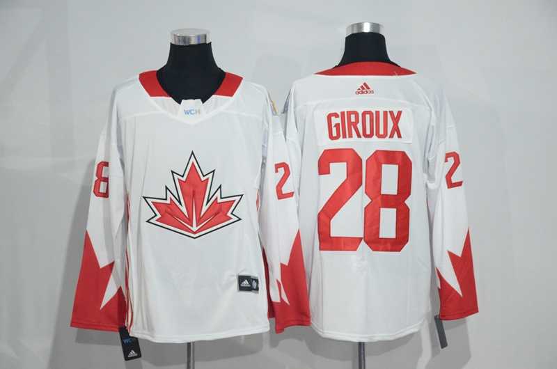 Team Canada #28 Claude Giroux 2016 World Cup of Hockey Olympics Game White Men's Stitched NHL Jersey
