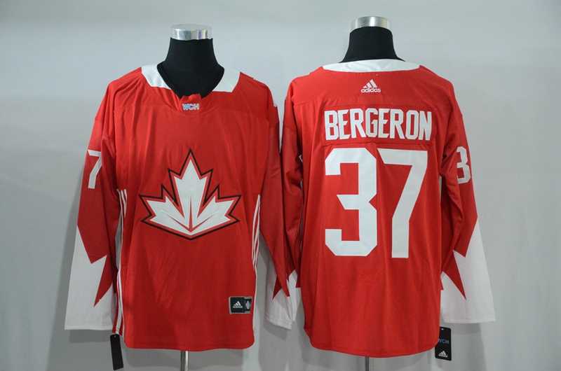 Team Canada #37 Patrice Bergeron 2016 World Cup of Hockey Olympics Game Red Men's Stitched NHL Jersey