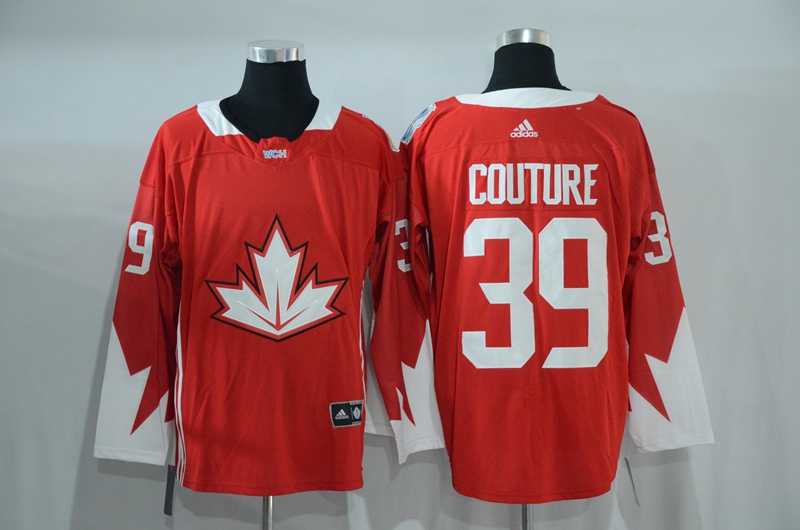 Team Canada #39 Couture 2016 World Cup of Hockey Olympics Game Red Men's Stitched NHL Jersey