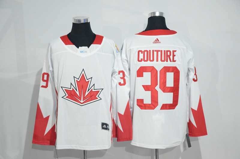 Team Canada #39 Couture 2016 World Cup of Hockey Olympics Game White Men's Stitched NHL Jersey