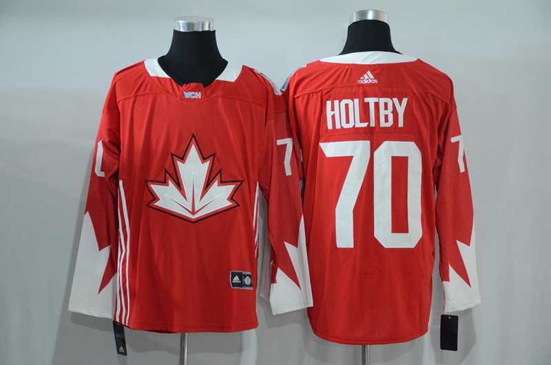 Team Canada #70 Braden Holtby 2016 World Cup of Hockey Olympics Game Red Men's Stitched NHL Jersey