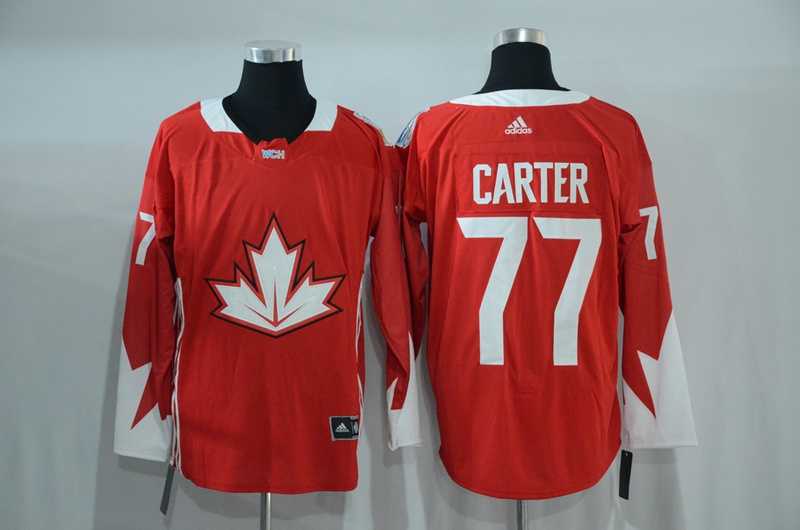 Team Canada #77 Jeff Carter 2016 World Cup of Hockey Olympics Game Red Men's Stitched NHL Jersey