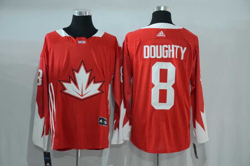 Team Canada #8 Drew Doughty 2016 World Cup of Hockey Olympics Game Red Men's Stitched NHL Jersey