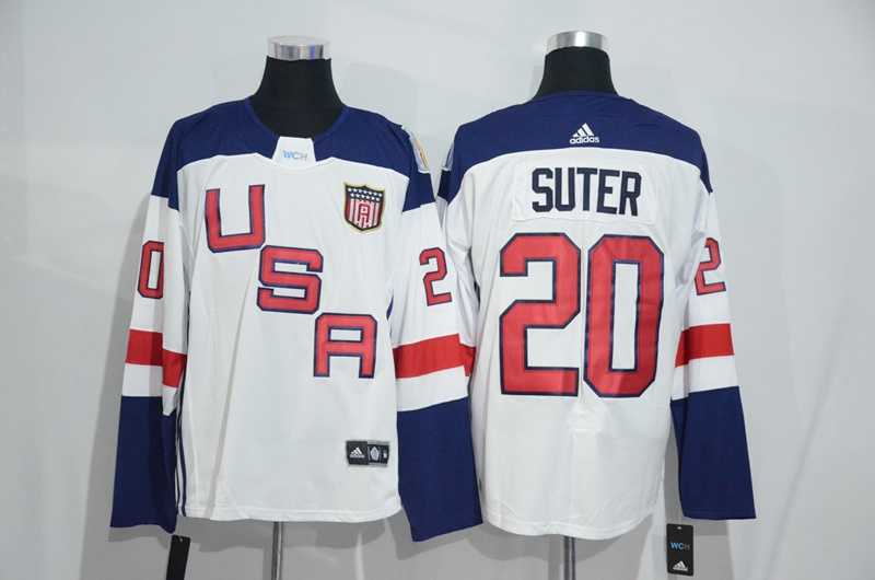 Team USA #20 Ryan Suter 2016 World Cup of Hockey Olympics Game White Men's Stitched NHL Jersey