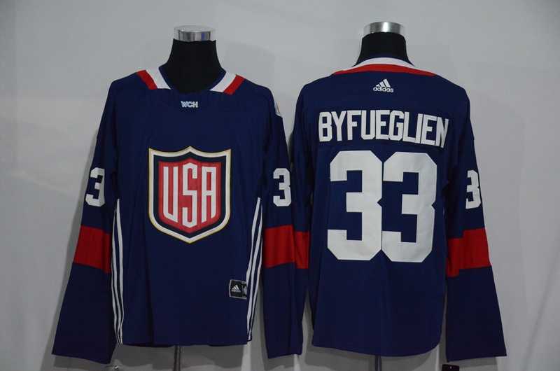 Team USA #33 Dustin Byfuglien 2016 World Cup of Hockey Olympics Game Navy Blue Men's Stitched NHL Jersey