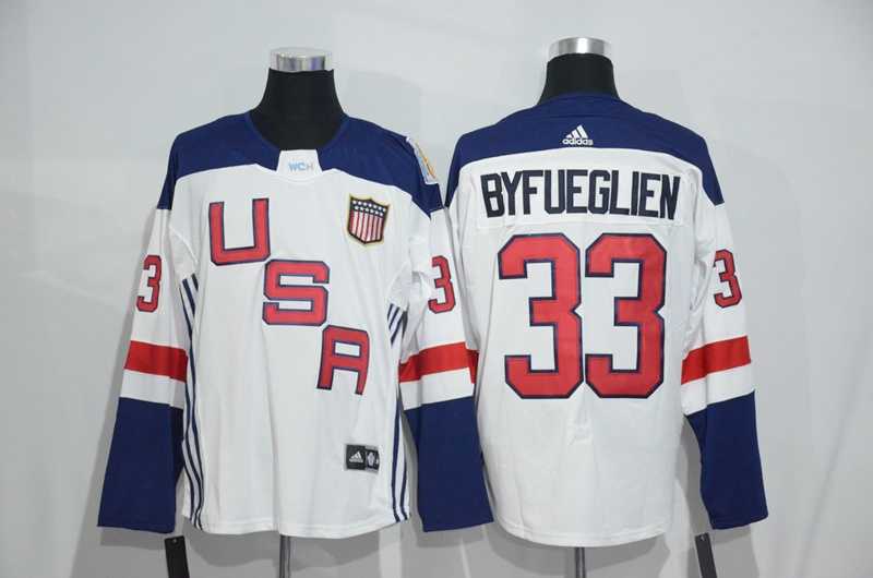 Team USA #33 Dustin Byfuglien 2016 World Cup of Hockey Olympics Game White Men's Stitched NHL Jersey