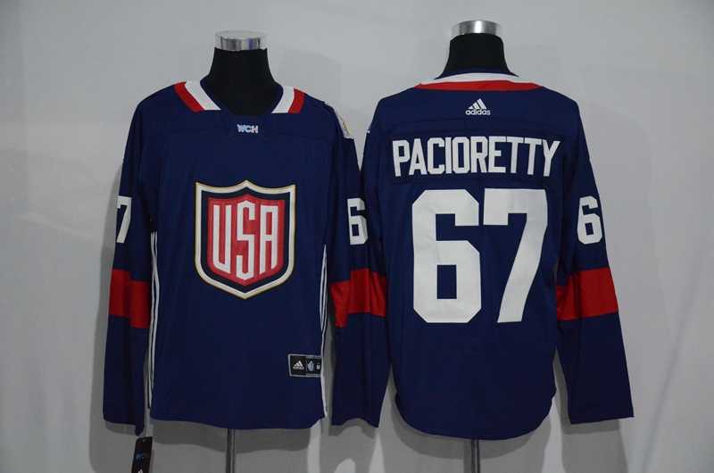 Team USA #67 Max Pacioretty 2016 World Cup of Hockey Olympics Game Navy Blue Men's Stitched NHL Jersey
