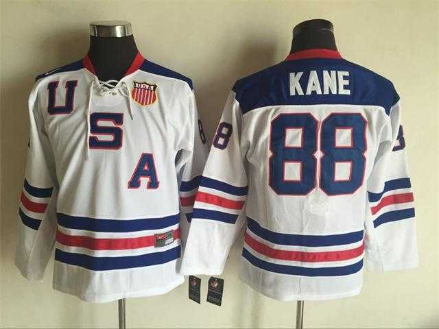 Youth Team USA #88 Patrick Kane White Olympic Throwback Stitched NHL Jersey