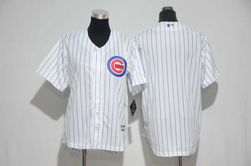 Youth Chicago Cubs Blank White New Cool Base Stitched Jersey
