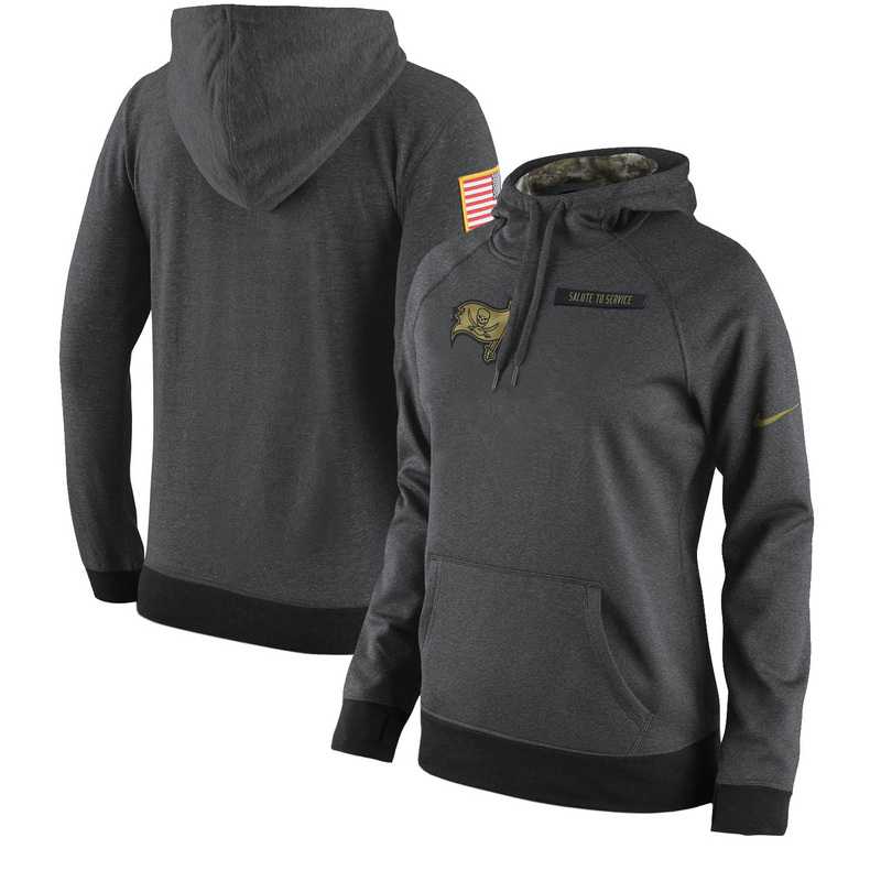 Youth Nike Tampa Bay Buccaneers Anthracite Salute to Service Pullover Hoodie