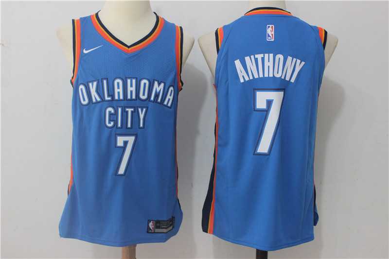 Nike Oklahoma City Thunder #7 Carmelo Anthony Blue Stitched NBA Jersey