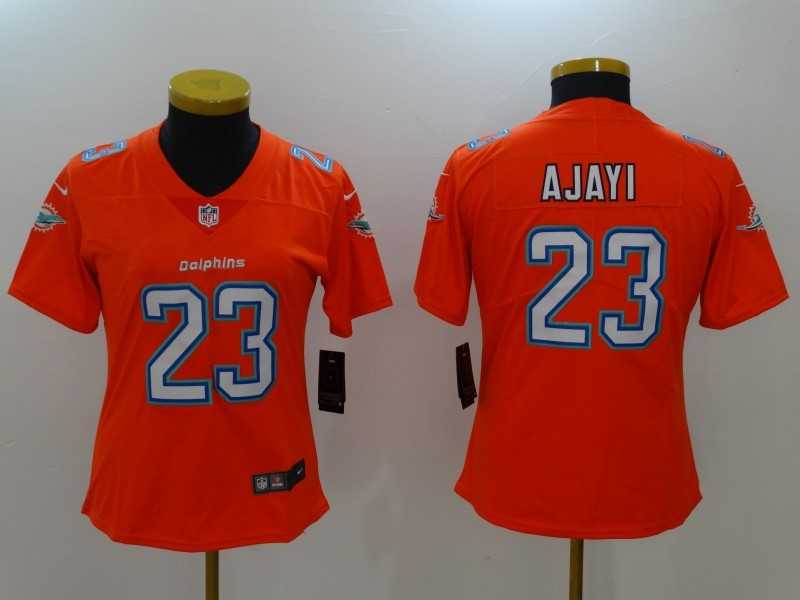 Women Limited Nike Miami Dolphins #23 Jay Ajayi Orange Vapor Untouchable Player Jerseys